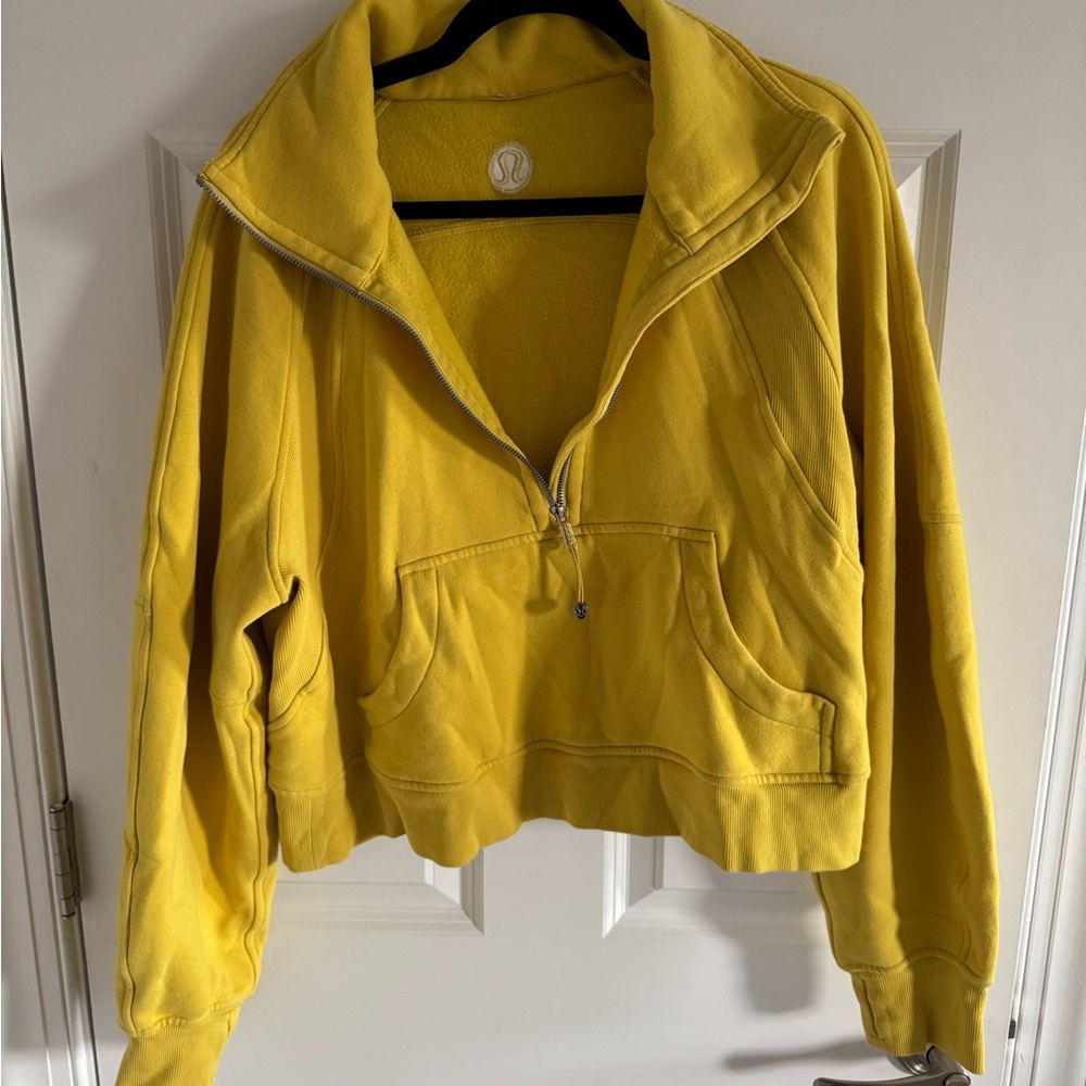 Lululemon Yellow Scuba Half-Zip Hoodie